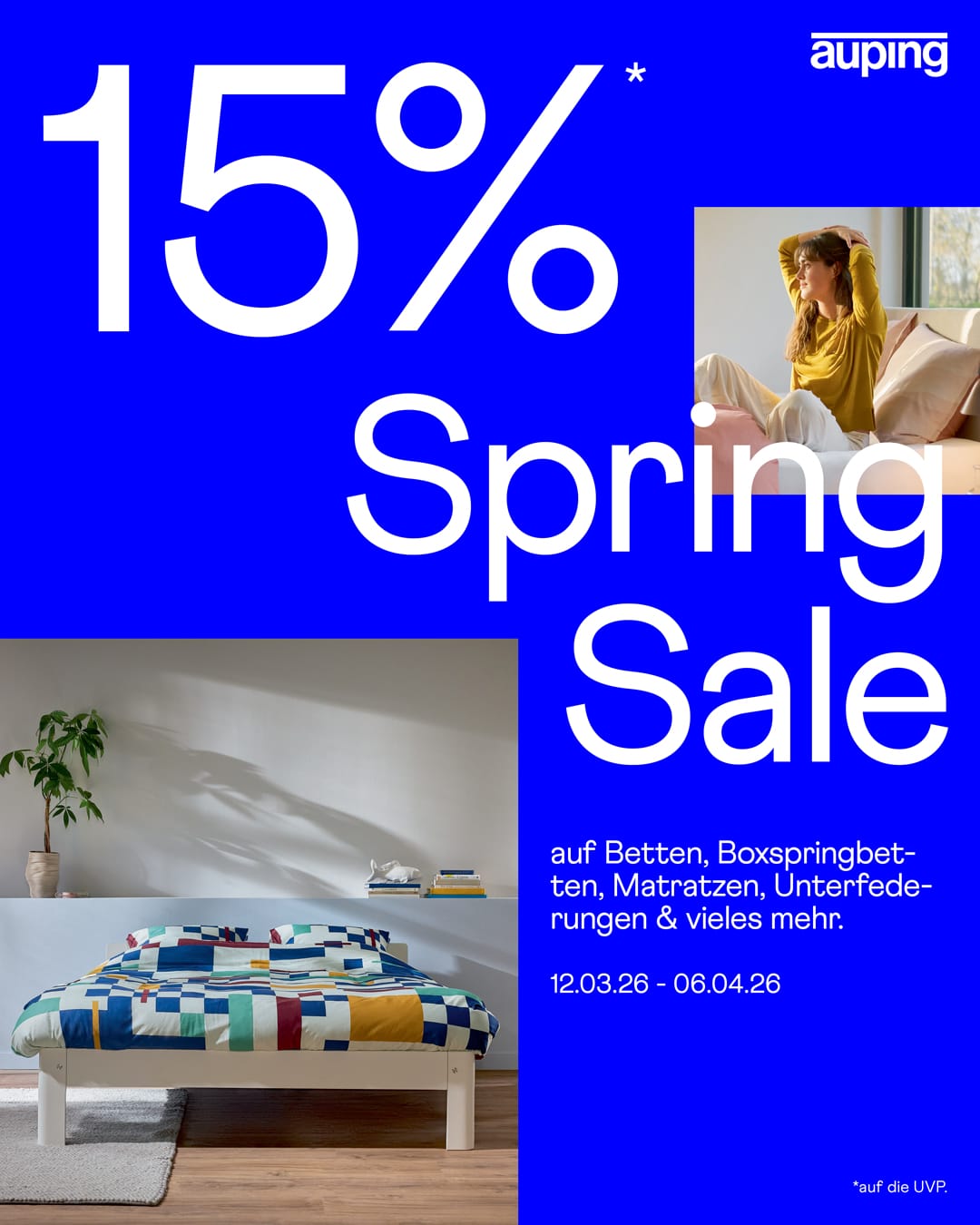 Auping Spring Sale - 15% auf das gesamte Sortiment