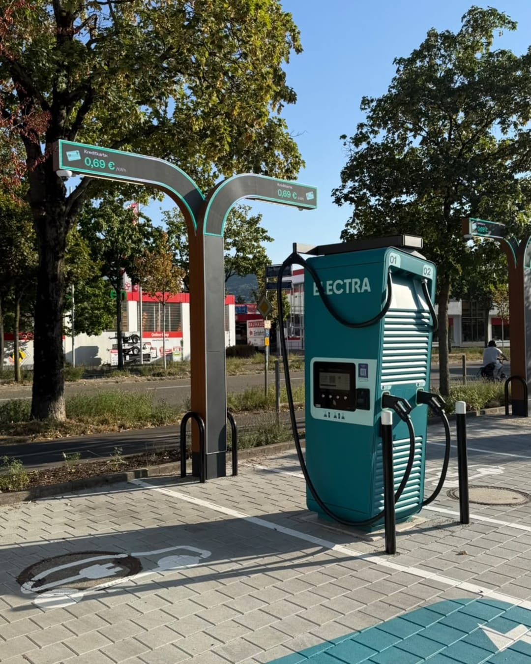 E-Ladesäulen im Bettenhaus Freiburg